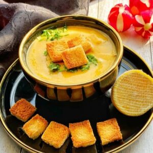 Nutritious lentil soup with mild spices