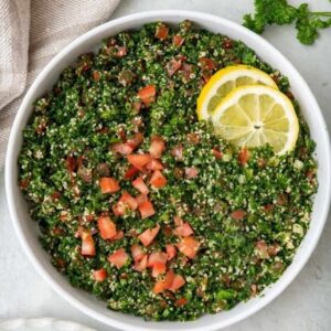 Salade libanaise au persil, tomates et boulgour